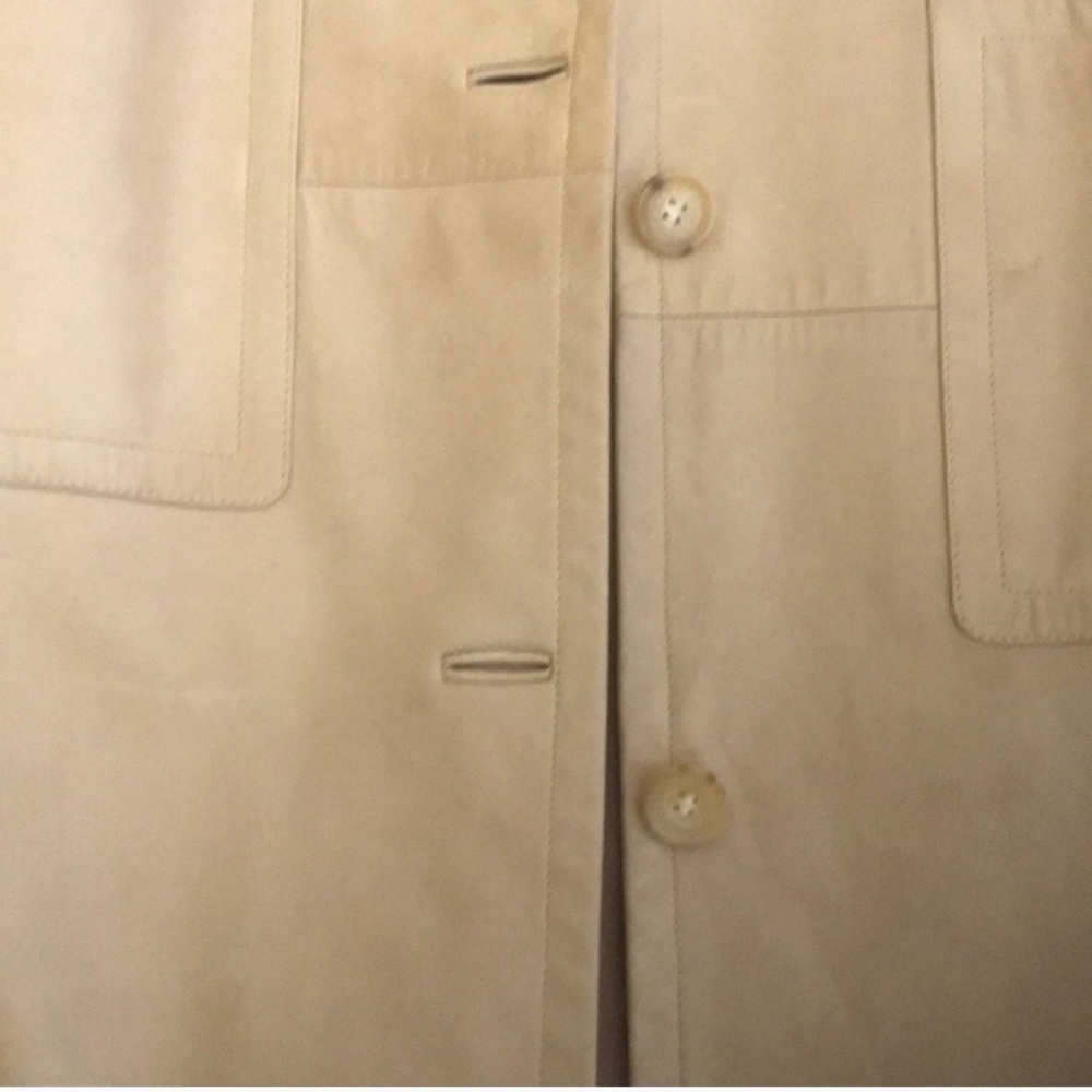 Vintage Celine Cream Leather Trench Coat size 38 - Picture 7 of 14